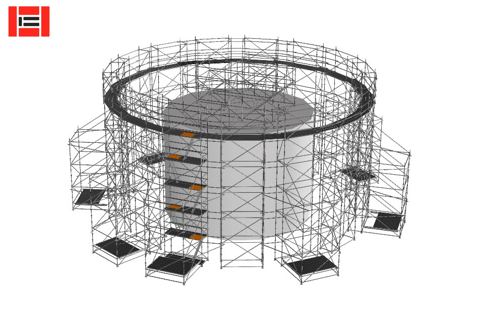 Защита от БПЛА резервуаров PSK SCAFF SYSTEM
